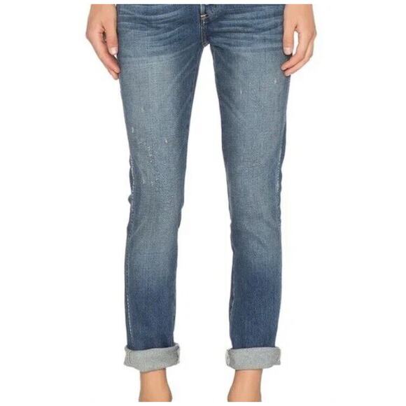 AMO Jeans Tomboy Sz 27 in Dive Bar Button Fly Fray Hem 27x25” - Picture 1 of 16